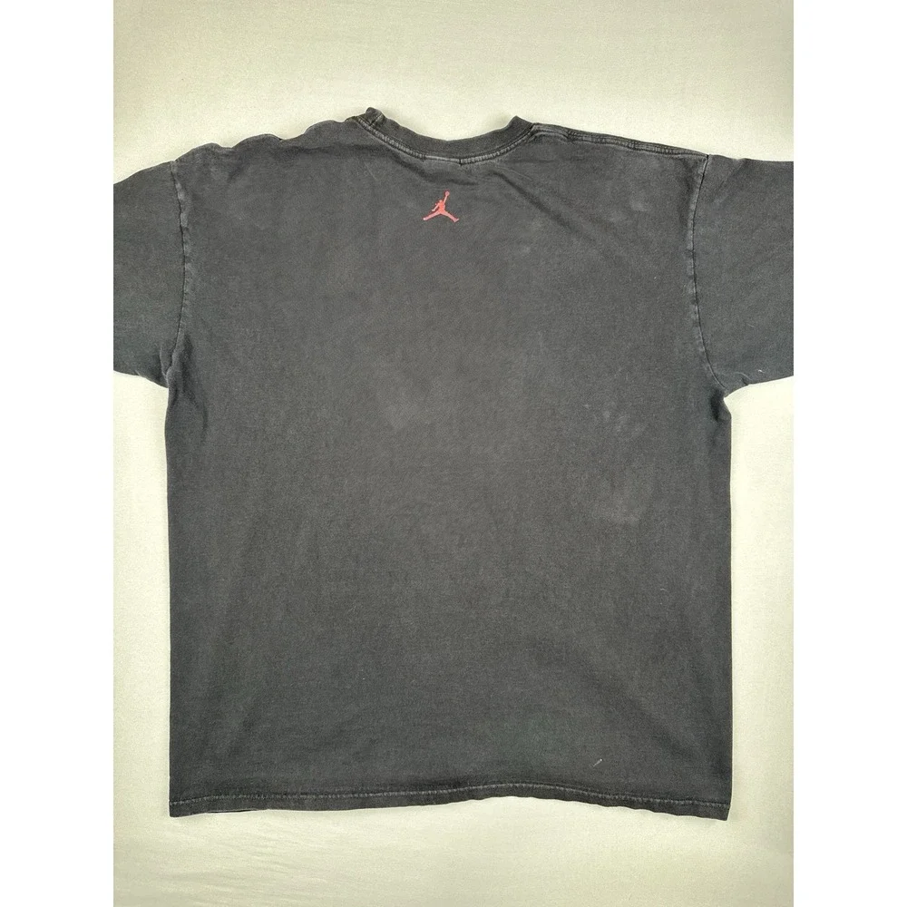 Vintage 2005 Jordan Fly Jumpman T Shirt XL Black Red Air Jordan Faded